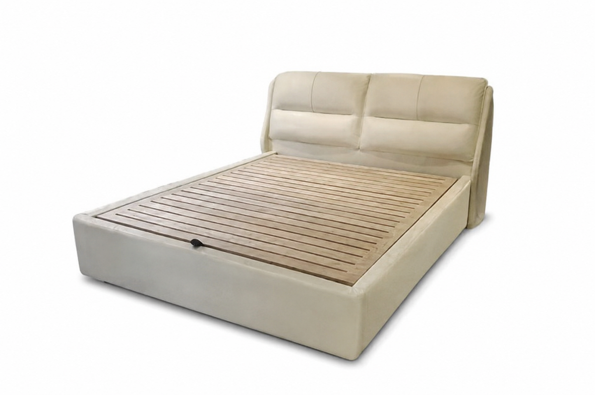 Upholstered Leather Bed