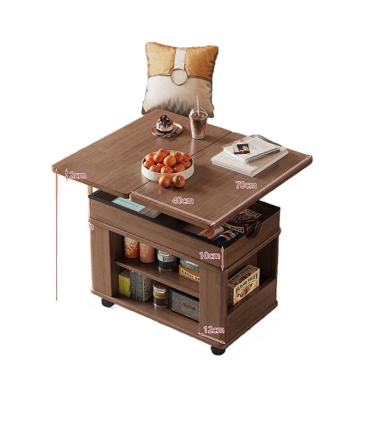 Solid Wood Multifunctional Side Table - Black Walnut