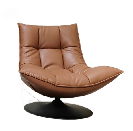 Single Recliner Sofa - Red Brown