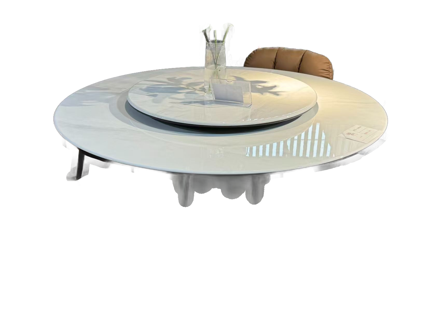 Round Dining Table with Lazy Susan