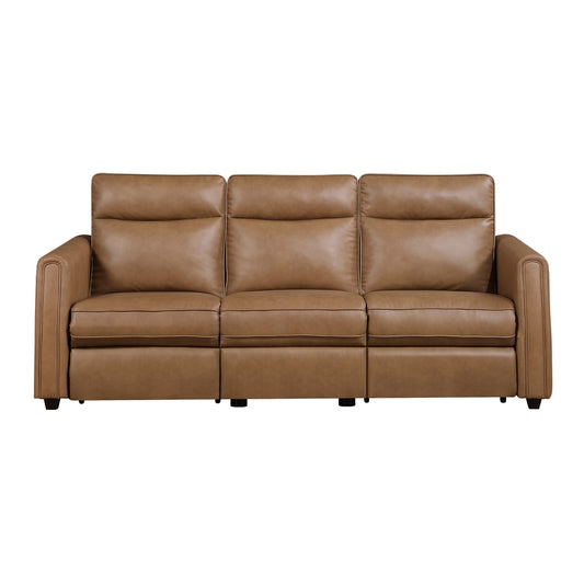 8368BRW-3A1PW* Power Double Reclining Sofa with Rounded Track Arms