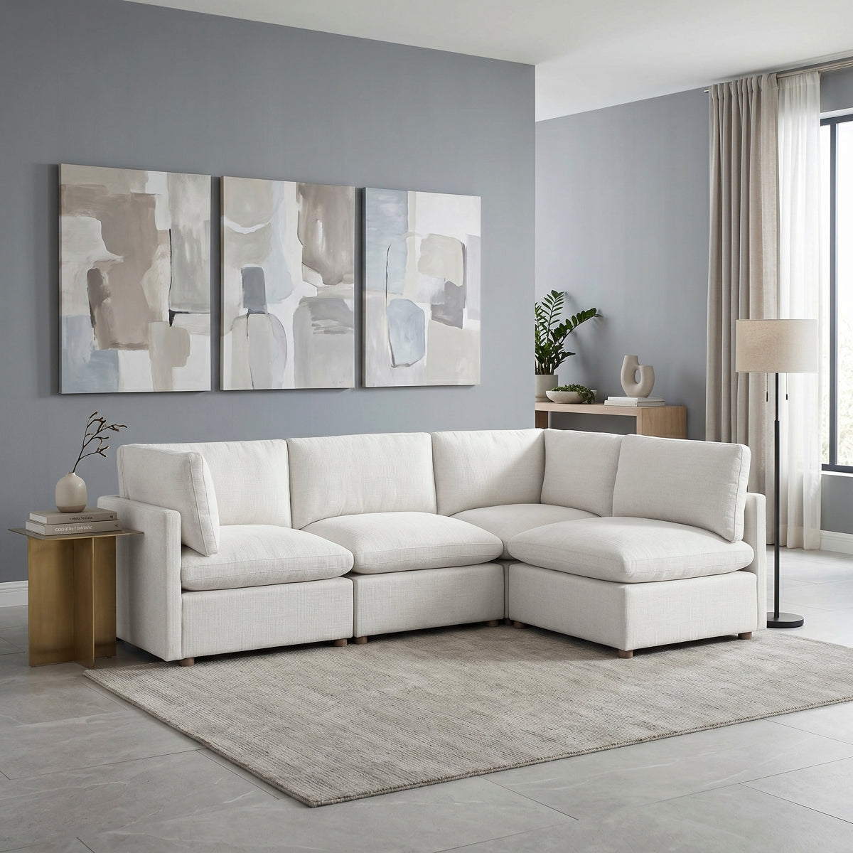 8338BE*42AC2CR 4-Piece Modular Sectional