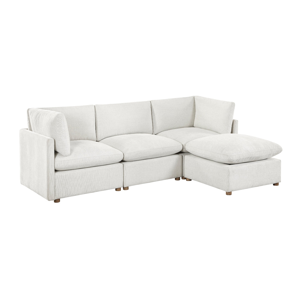 8338BE*42CRACOT 4-Piece Modular Sectional with Ottoman