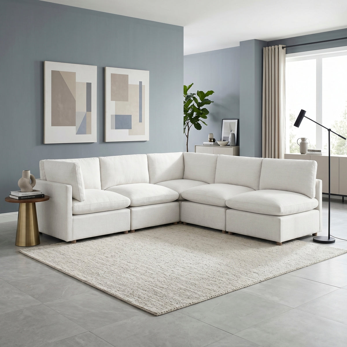 8338BE*52CR3AC 5-Piece Modular Sectional