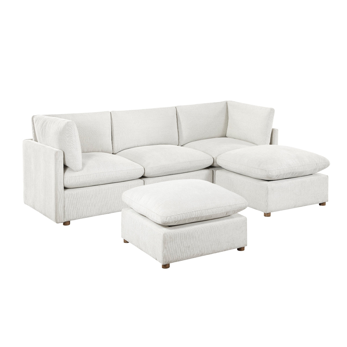 8338BE*52CRAC2OT 5-Piece Modular Sectional with Two Ottomans