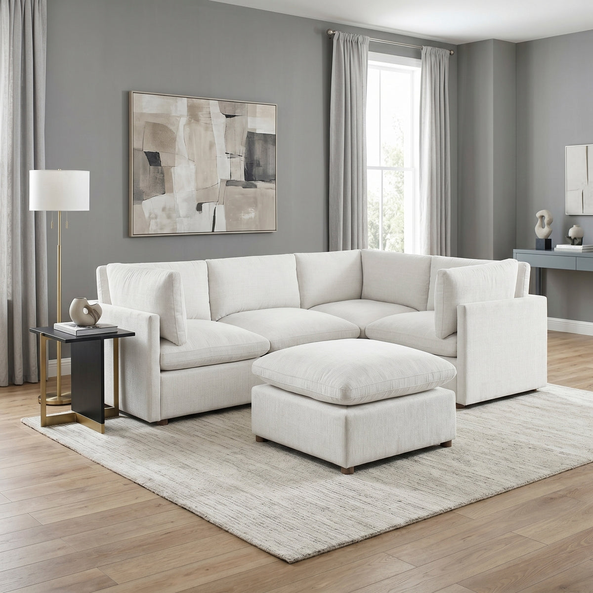 8338BE*53CRACOT 5-Piece Modular Sectional with Ottoman (53CRACOT)