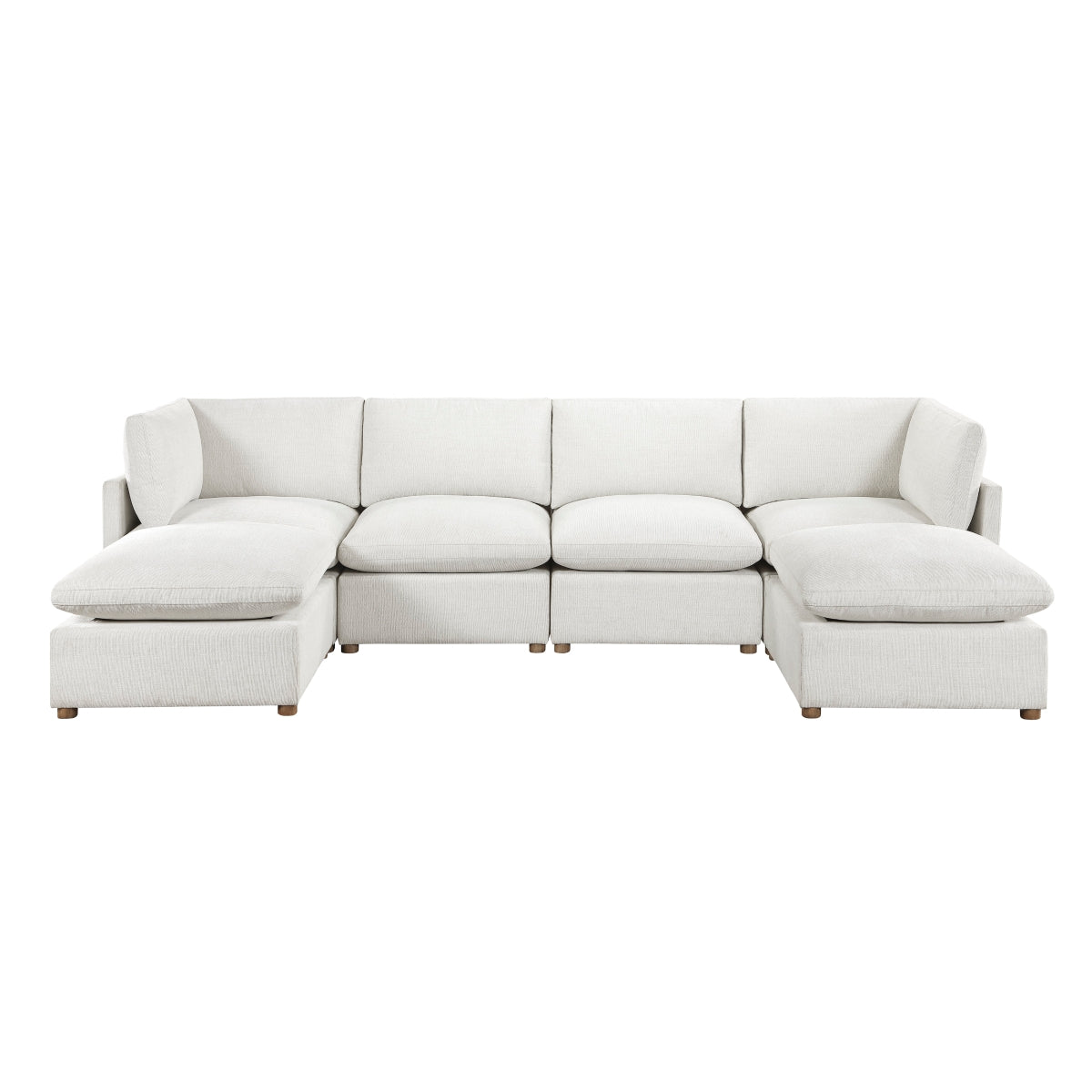 8338BE*62CR2AC2OT 6-Piece Modular Sectional with Two Ottomans