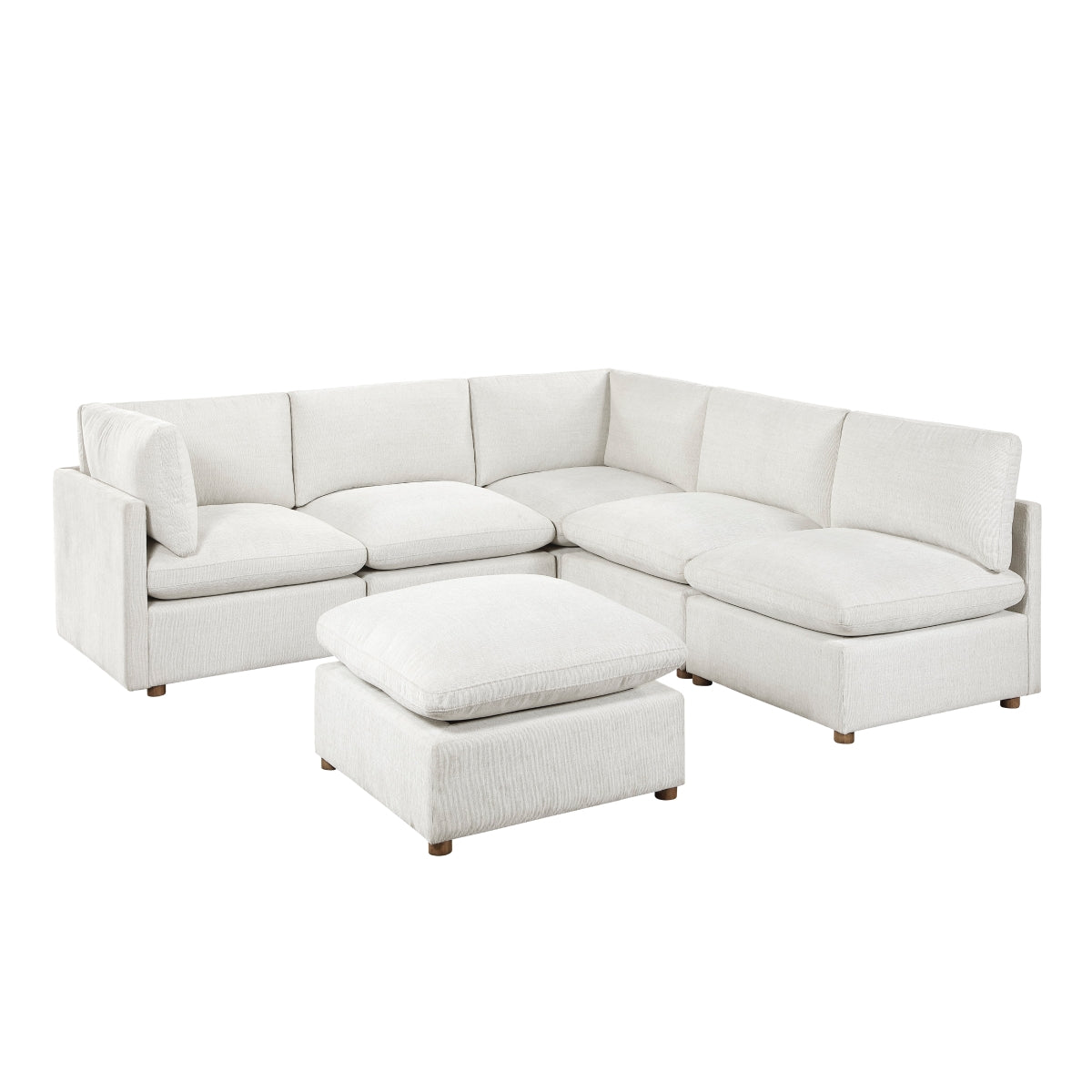 8338BE*62CR3ACOT 6-Piece Modular Sectional with Ottoman