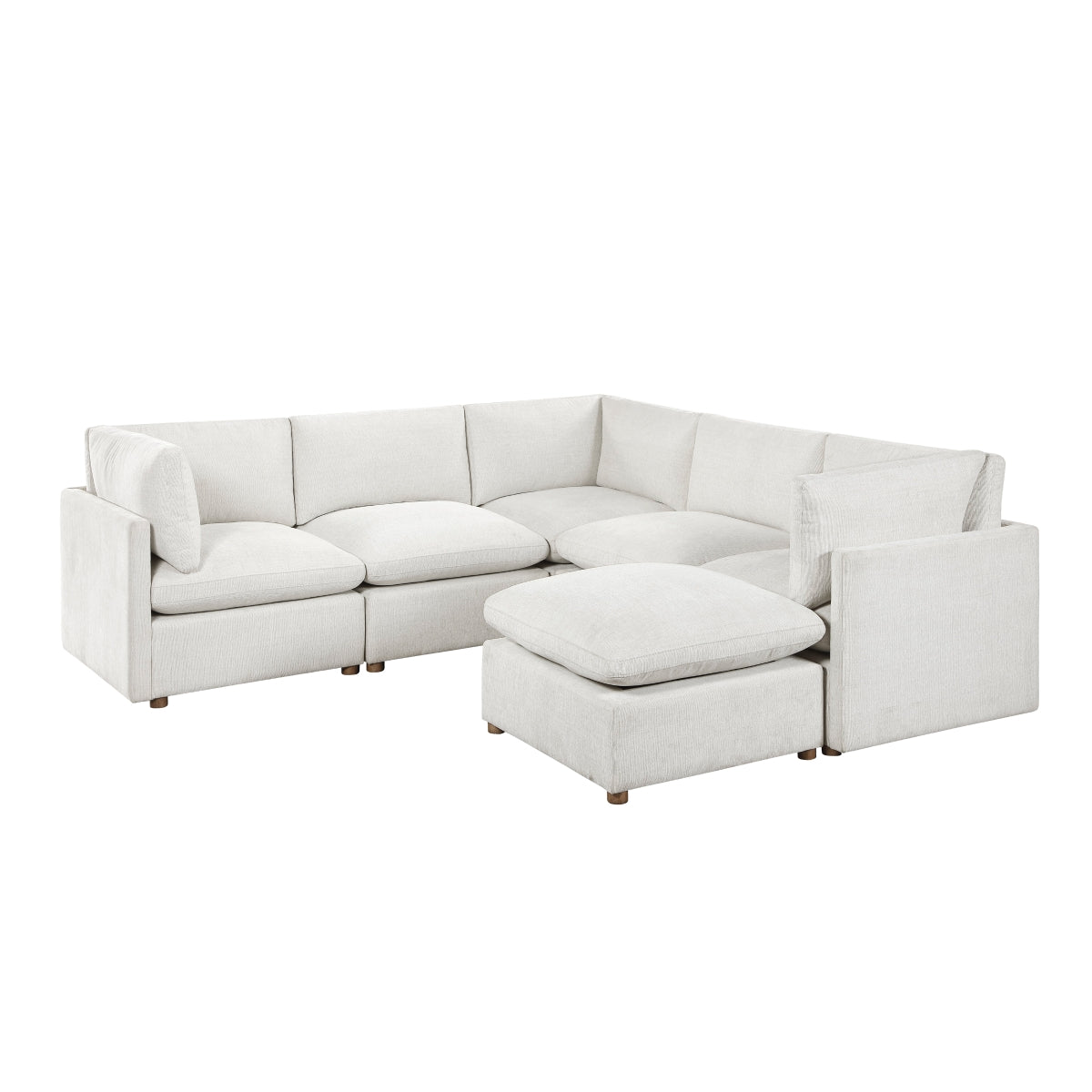 8338BE*63CR2ACOT 6-Piece Modular Sectional with Ottoman (63CR2ACOT)