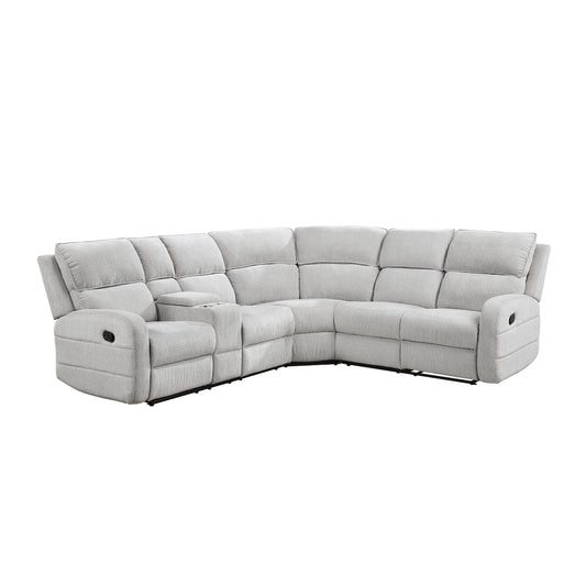 8406GY*SC 3-Piece Reclining Sectional with Left Console