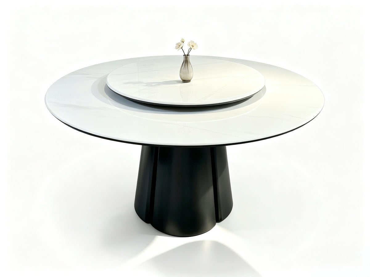 Round Dining Table with Lazy Susan