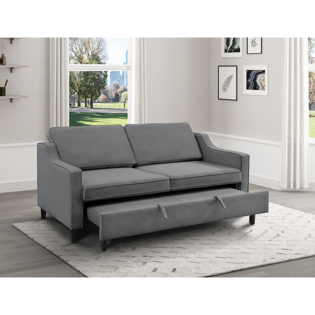 9428DG-3CL Convertible Studio Sofa with Pull-out Bed
