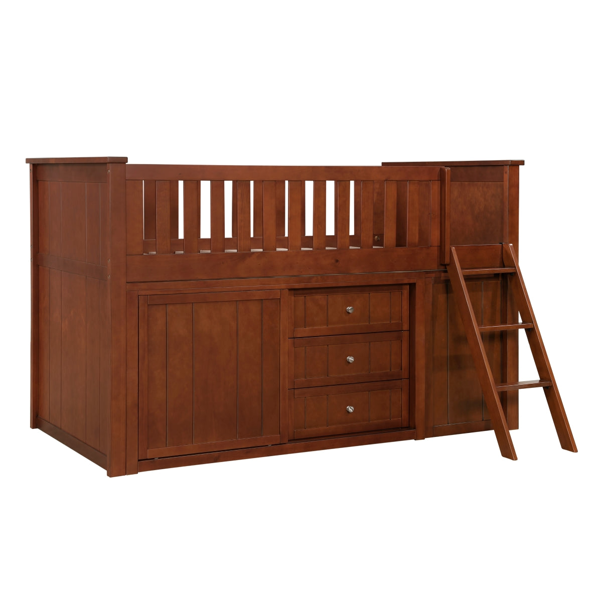 B2013LLDC-1*BC2DR Low Loft Bunk with Bookcase and 2 Dressers