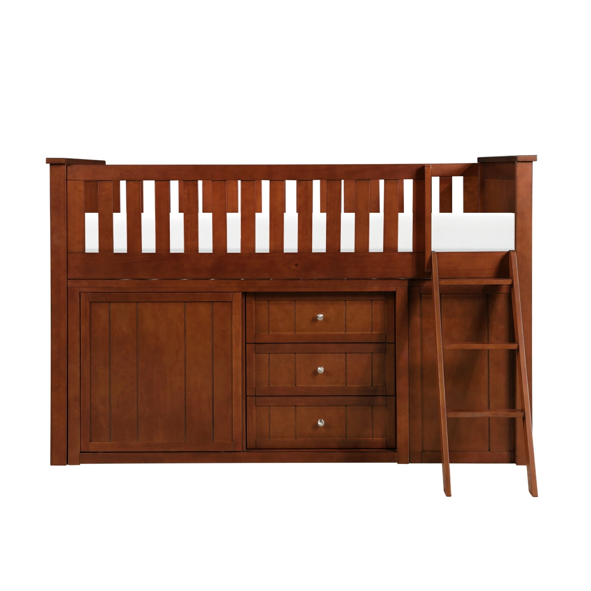B2013LLDC-1*BCDR Low Loft Bunk with Bookcase and Dresser