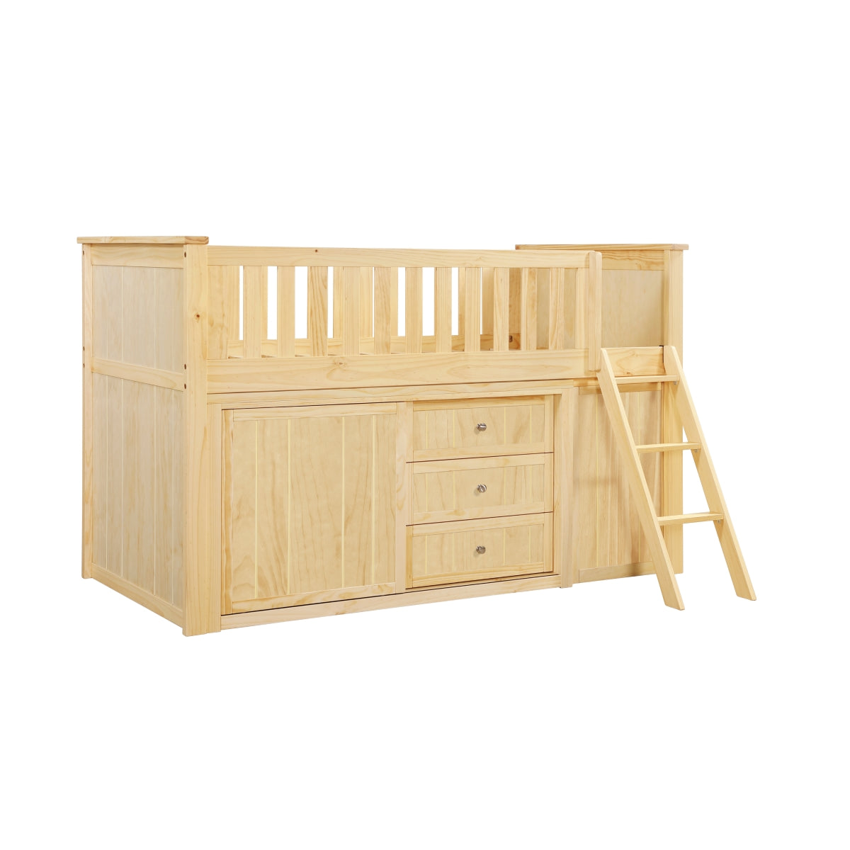 B2043LL-1*BCDR Low Loft Bunk with Bookcase and Dresser