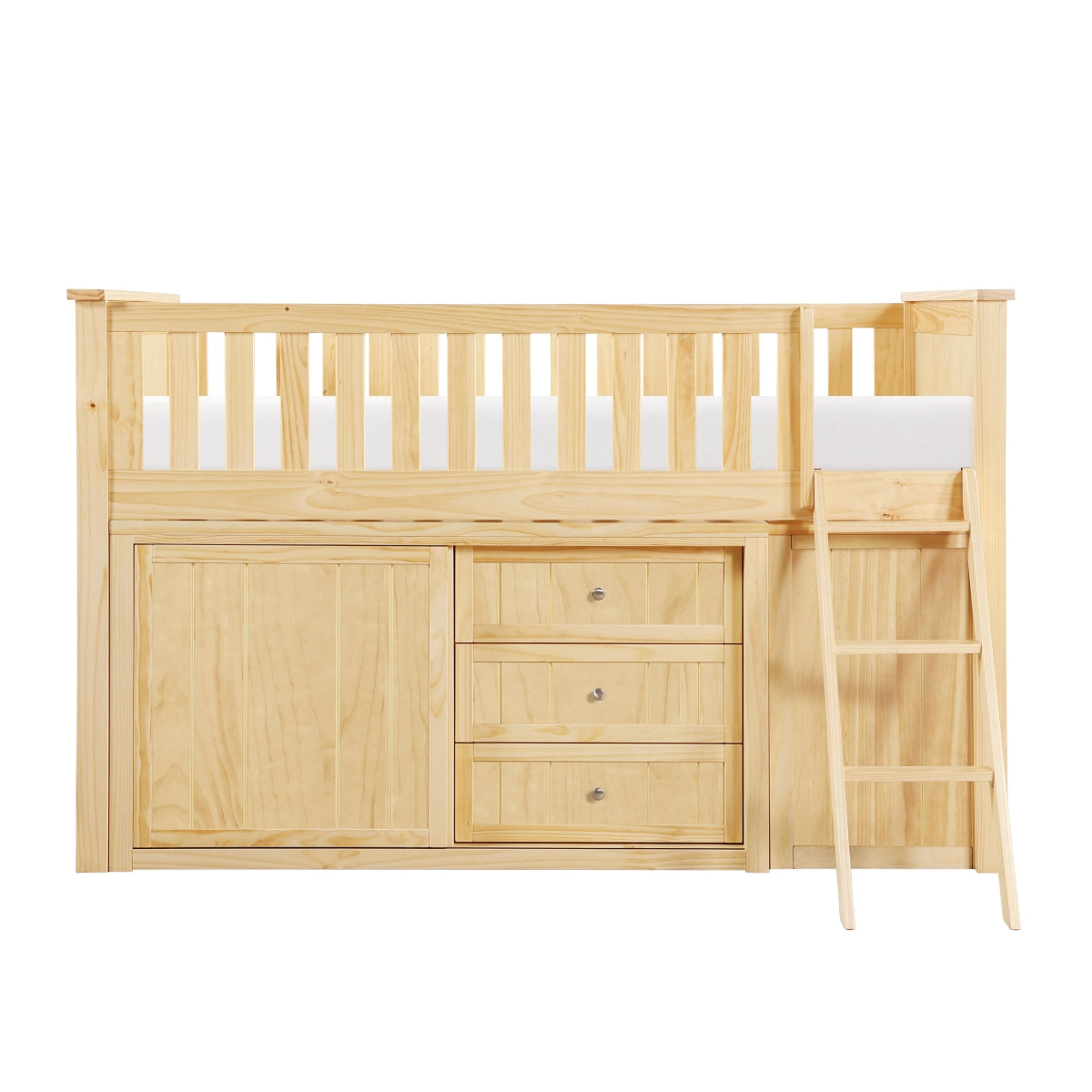 B2043LL-1*BCDR Low Loft Bunk with Bookcase and Dresser