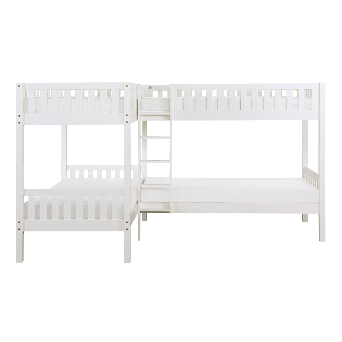 B2053CNW-1* Corner Bunk Bed