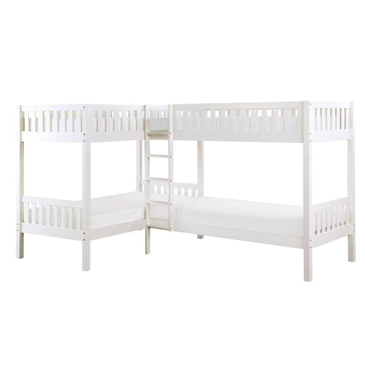 B2053CNW-1* Corner Bunk Bed
