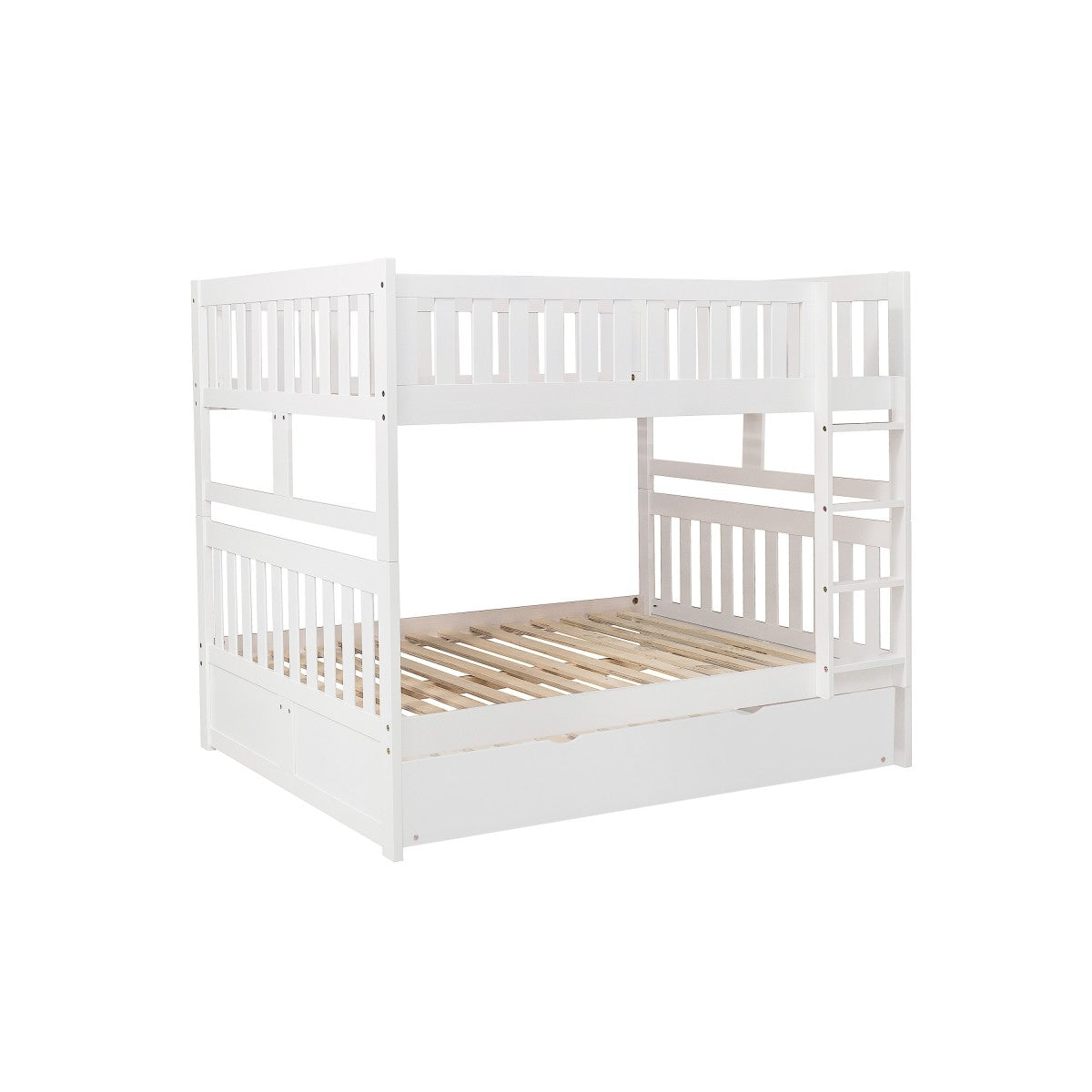 B2053FFW-1*R Full/Full Bunk Bed with Twin Trundle