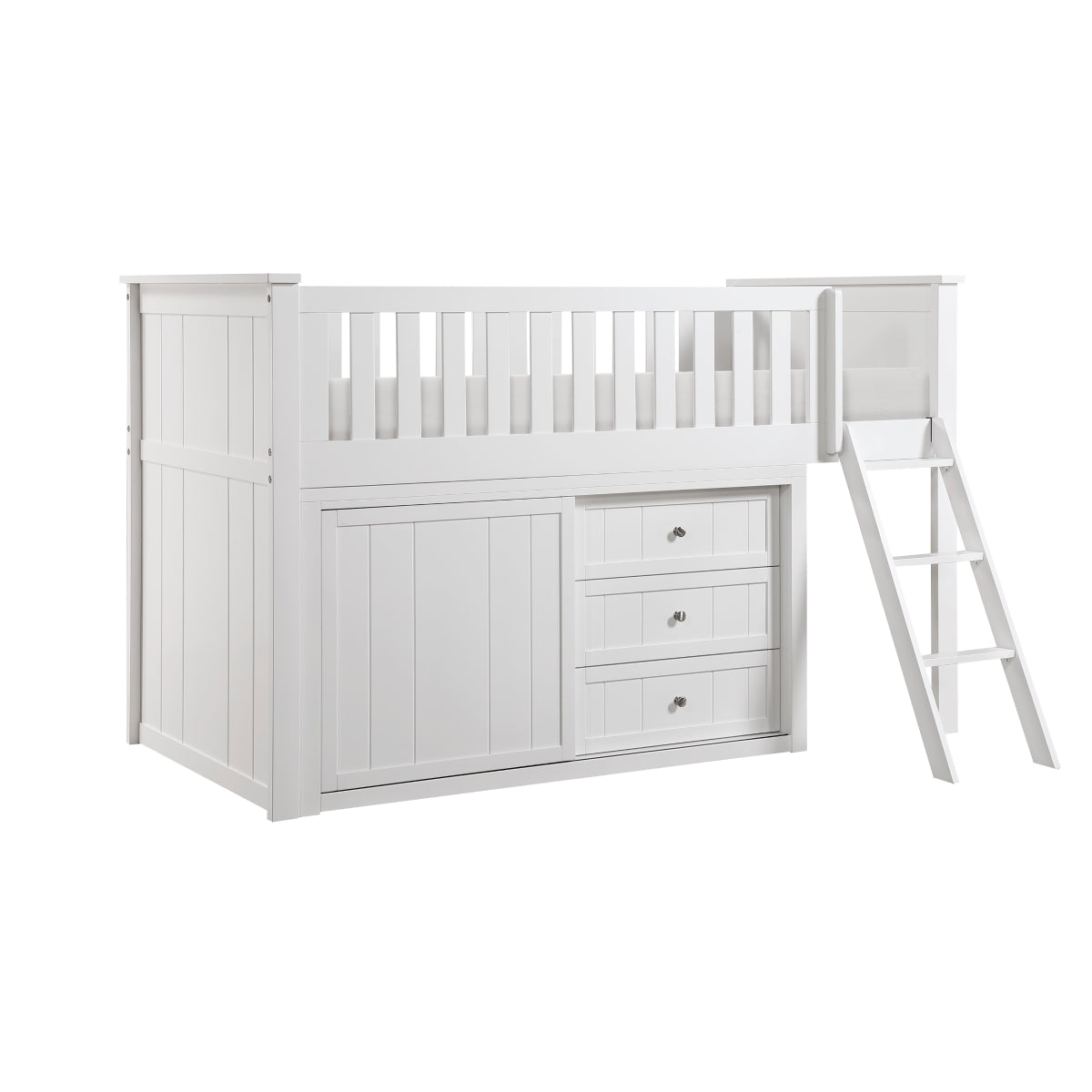 B2053LLW-1*DR Low Loft Bunk with Dresser