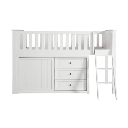 B2053LLW-1*DR Low Loft Bunk with Dresser