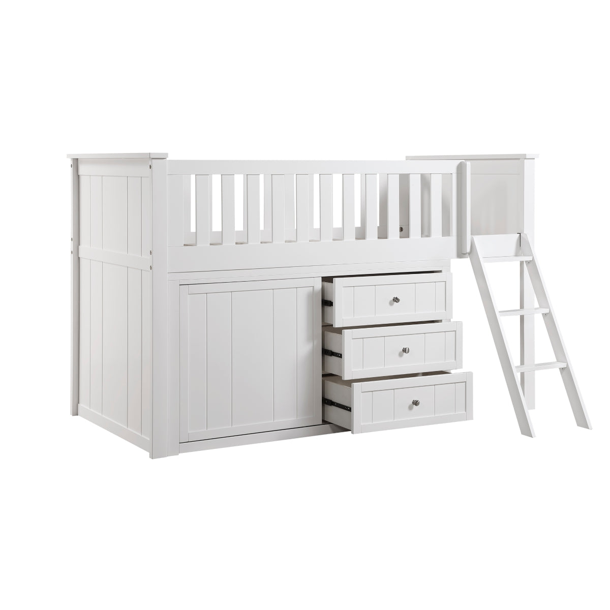 B2053LLW-1*DR Low Loft Bunk with Dresser