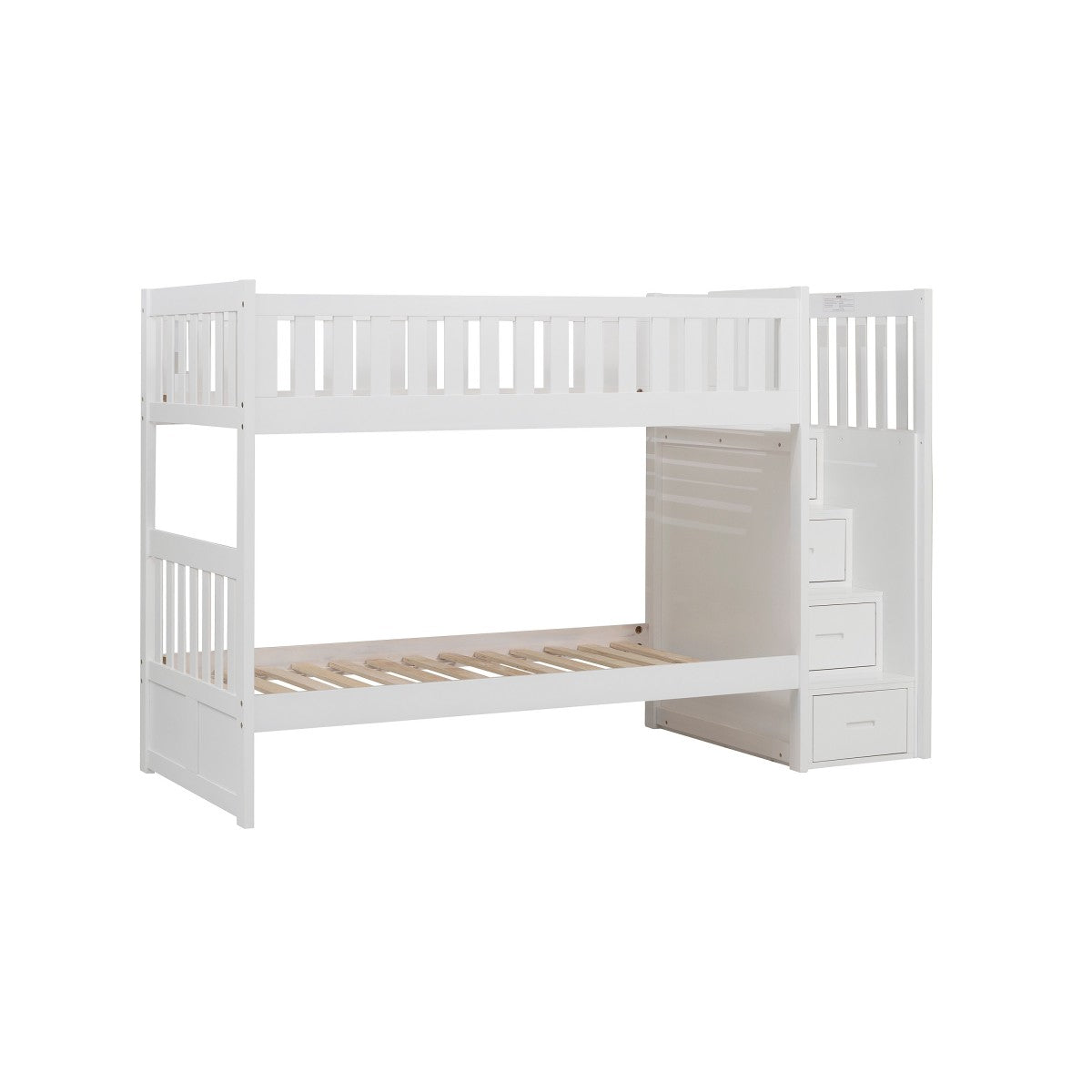 B2053SBW-1* Twin/Twin Step Bunk Bed