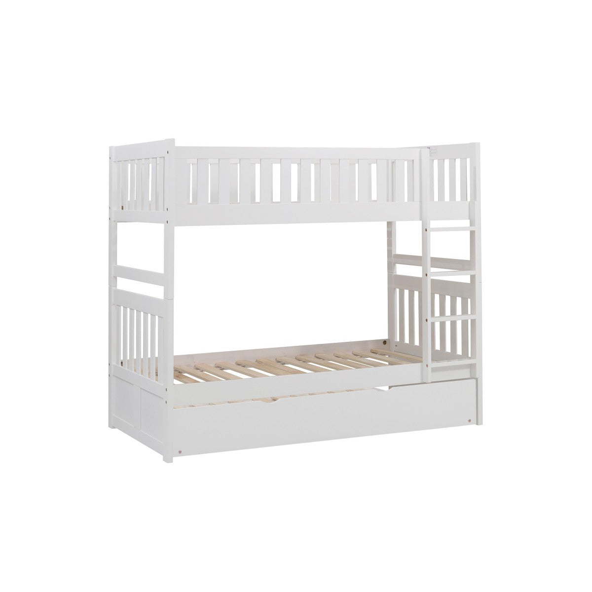 B2053W-1*R Twin/Twin Bunk Bed with Twin Trundle