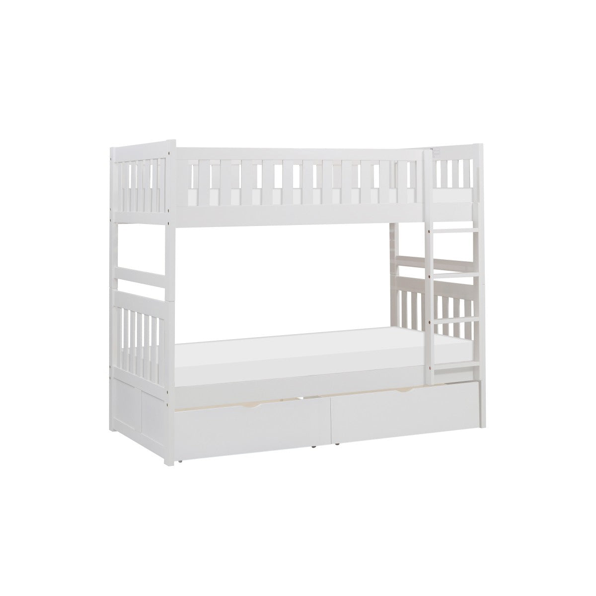 B2053W-1*T Twin/Twin Bunk Bed with Storage Boxes