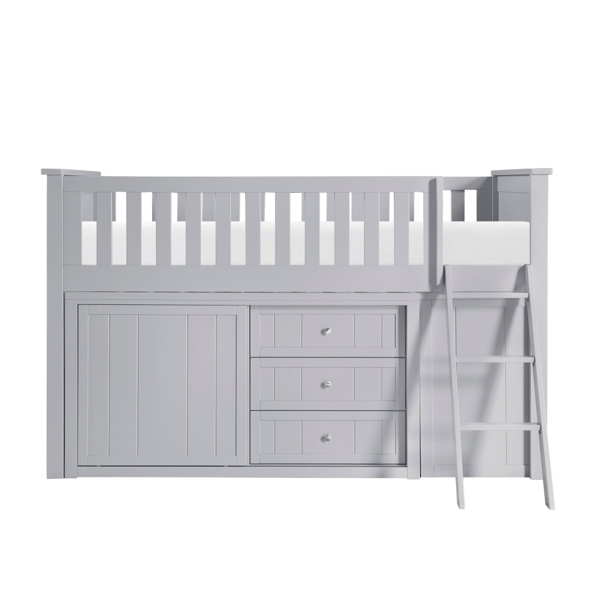 B2063LL-1*BCDR Low Loft Bunk with Bookcase and Dresser