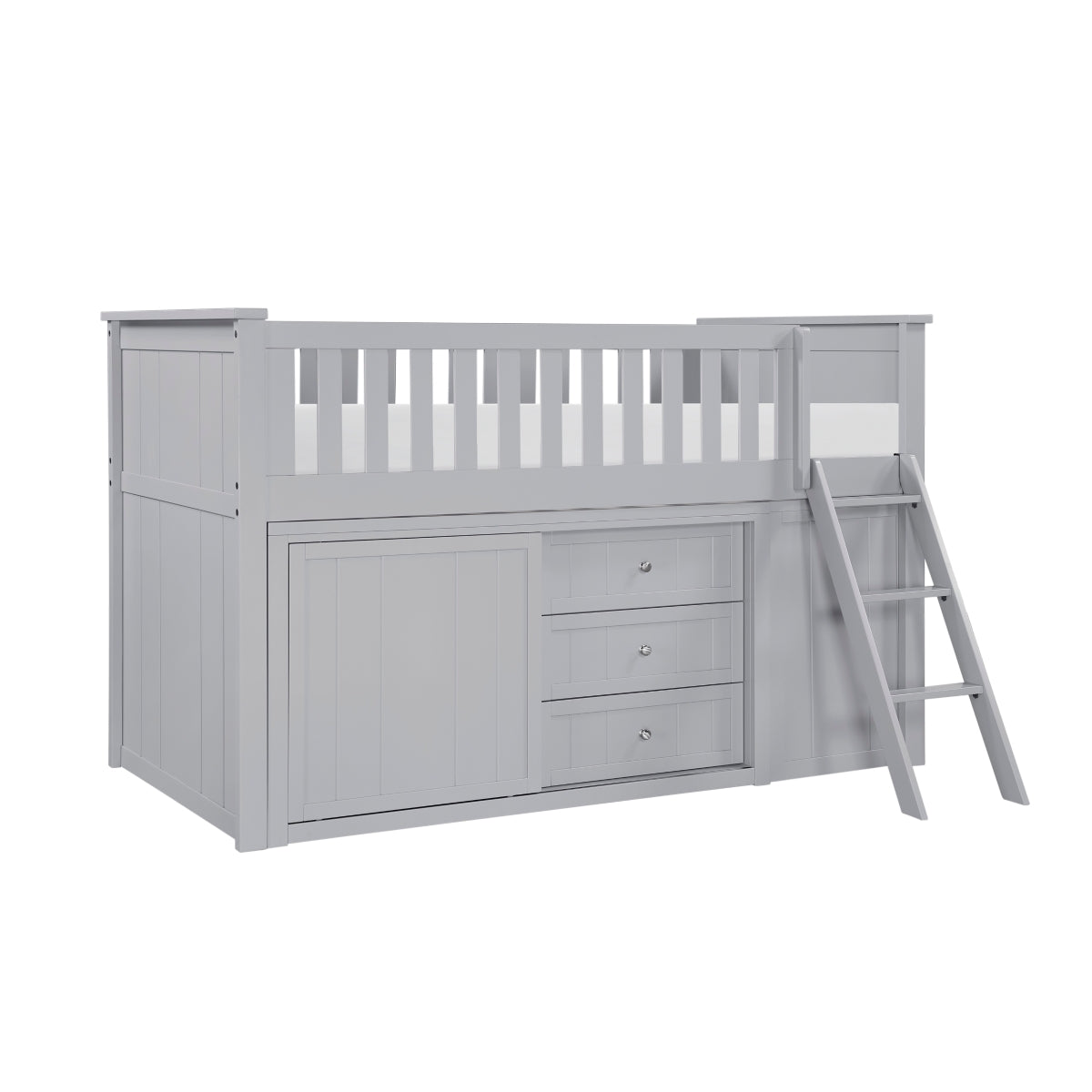 B2063LL-1*BC2DR Low Loft Bunk with Bookcase and 2 Dressers