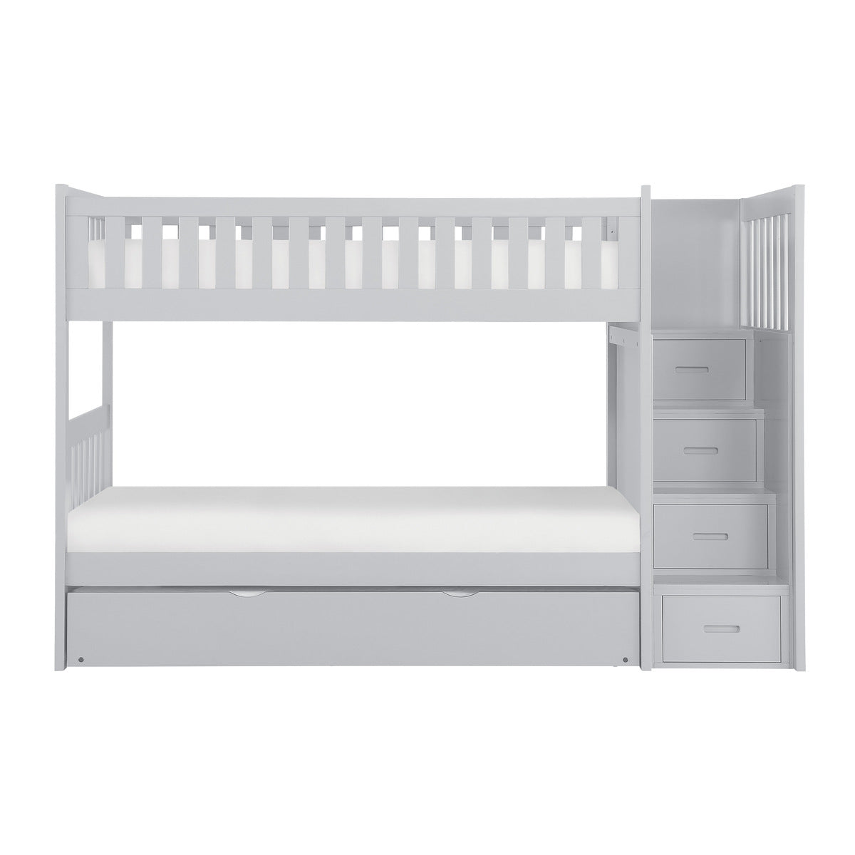 B2063SB-1*R Twin/Twin Step Bunk Bed with Twin Trundle