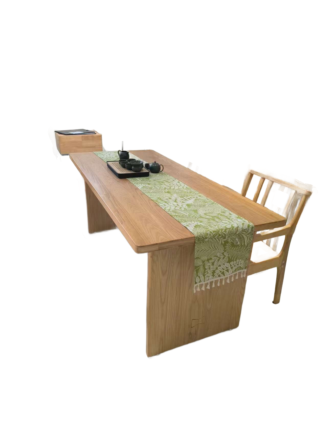 Ash Wood Slab Desk