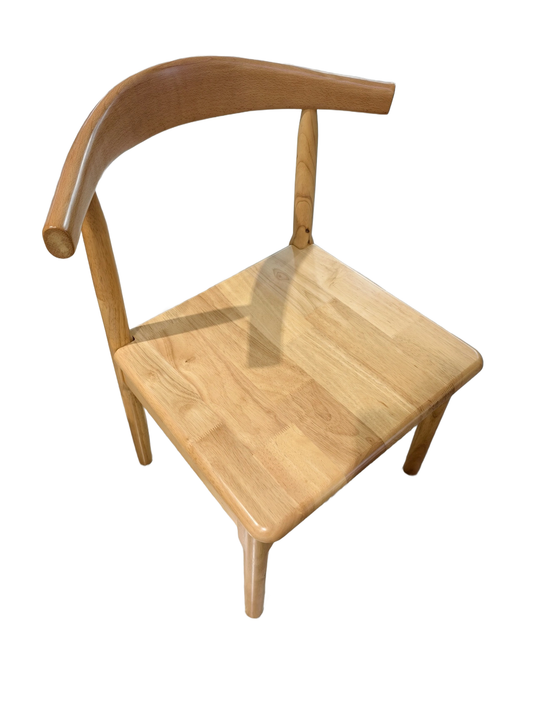Ox Horn Chair with Solid Wood Seat  (Set of 2)-Cherry Wood