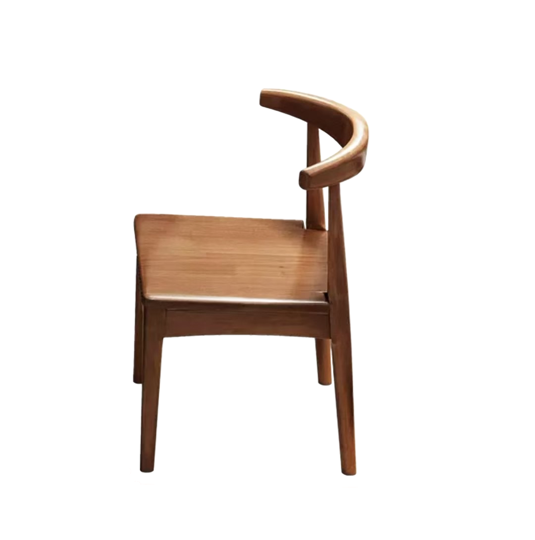 Solid Wood Horn Chair (Set of 2) - Walnut