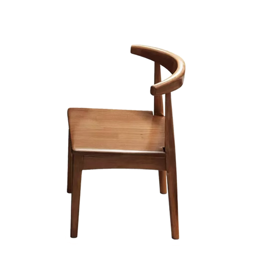 Ox Horn Chair with Solid Wood Seat  (Set of 2) - Walnut